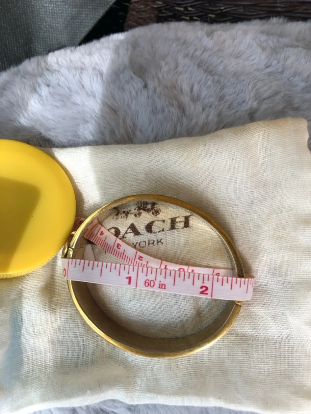 Coach C Signature Gold-Tone Enamel Bangle Pair in Black and Cream - Picture 10 of 12